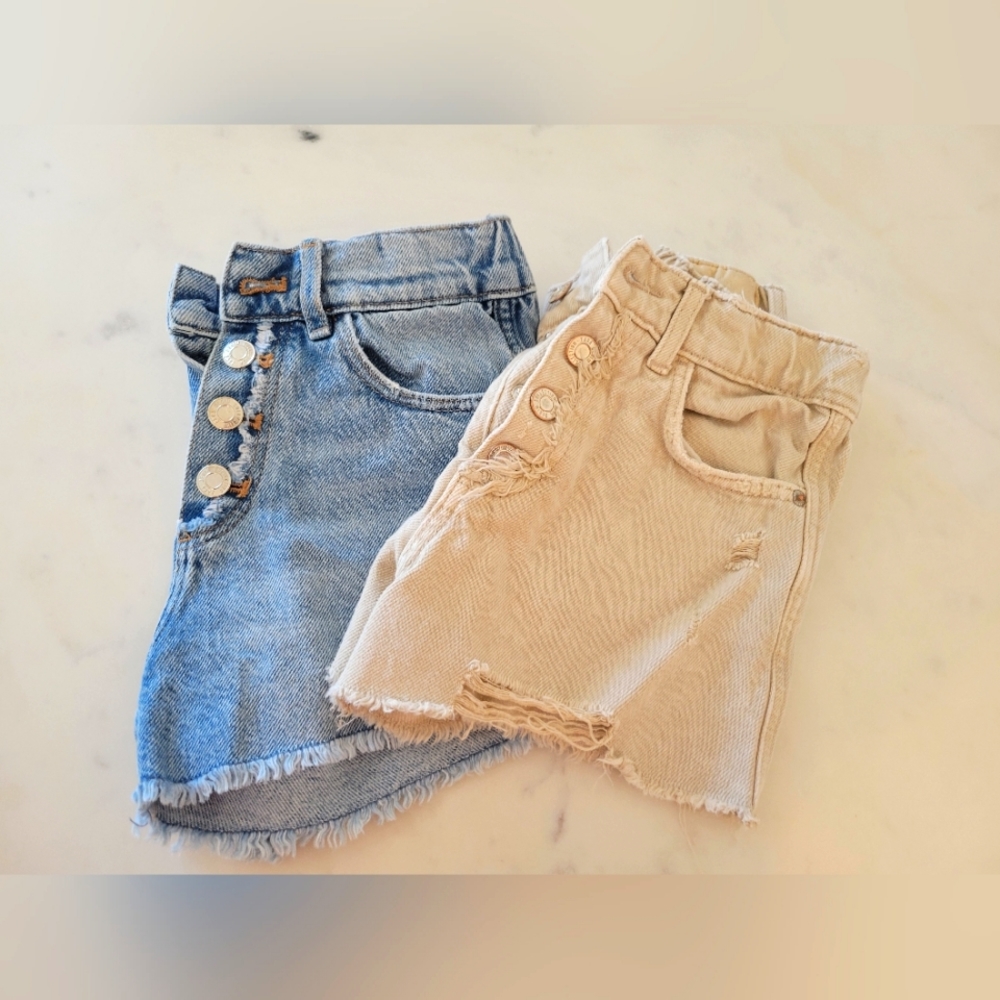 Girls Zara Fly Button Shorts